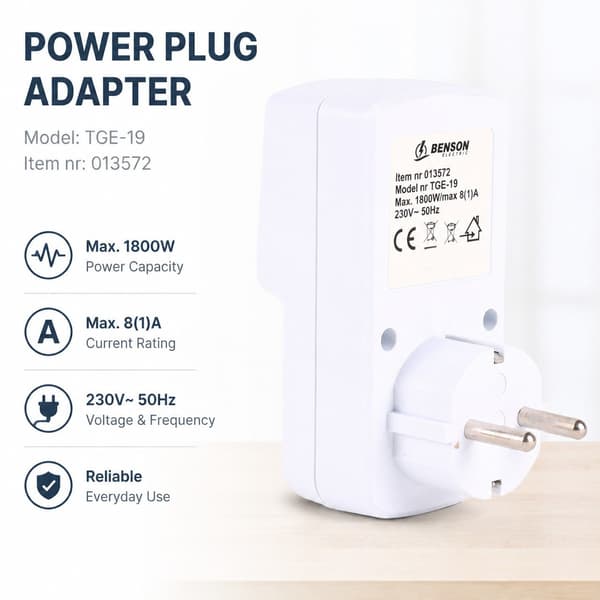 Digital timer, 230V 50Hz, 8A, nedtelling, tilfeldig, på/av, 12/24H