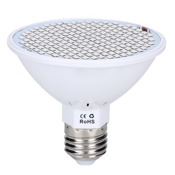 200 LED Plantelyspære, E27 30W, Fullspektrum for Innendørsplanter, 85-265V