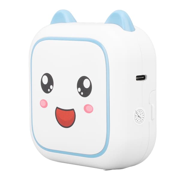 Mini Bluetooth Termisk Printer, Blå, Blækfri, 800mAh Genopladelig, Lav Støj, Bærbar