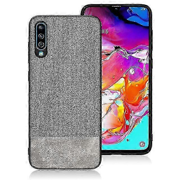 Samsung Galaxy A20S Canvas Shell-deksel - Grå