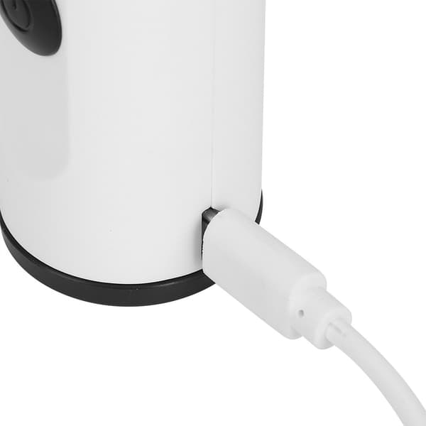 Mini elektrisk piskeris, håndholdt mælkeskummer til kaffe latte, USB-opladning, hvid