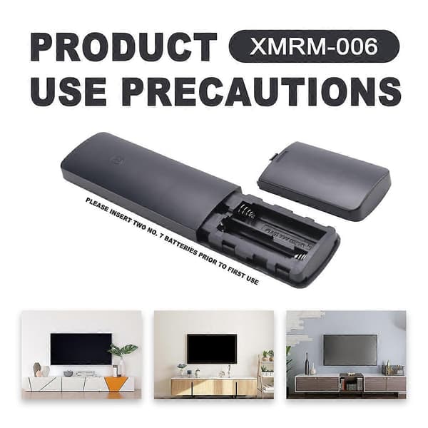 XMRM-006 for MI Box S MI MDZ-22-AB MDZ-24-AA Smart TV Box Bluetooth Stemmefjernkontroll Black