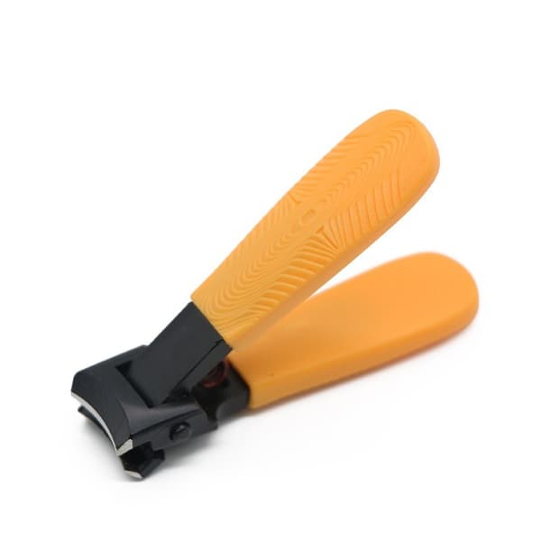 Negleklipper i rustfrit stål, stor åbning, anti-stænk, til tykke negle, orange Orange