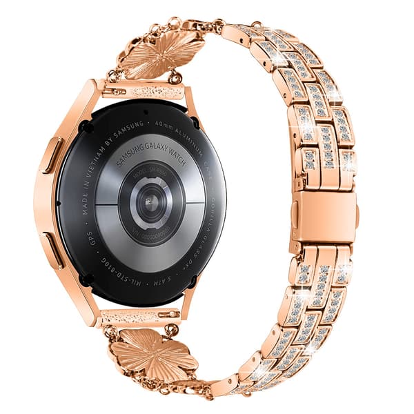 Urrem til Samsung Galaxy Watch 4 5 Active, Rosaguld, 20mm, Zinklegering, 176mm