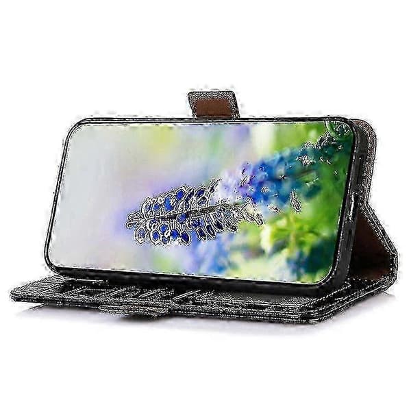 Flip Wallet-etui i ægte koskind til iPhone 16e Black