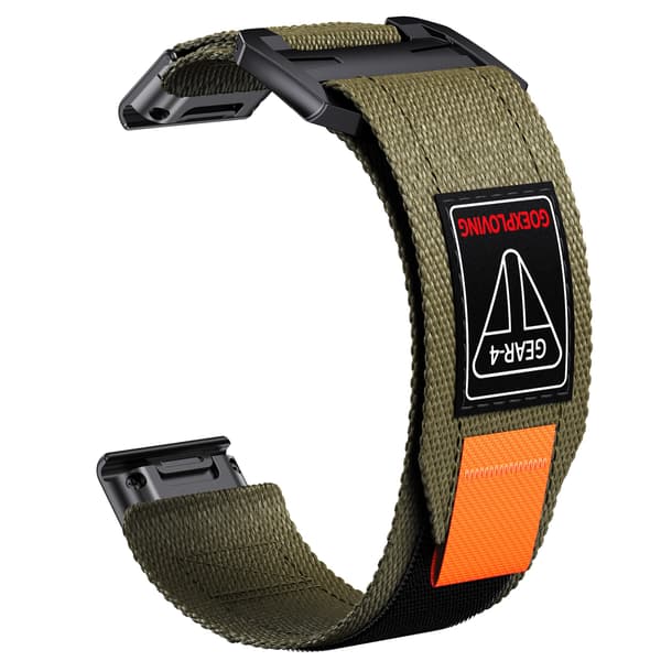26 mm vævet nylon urrem til Garmin, hurtigudløser, grøn