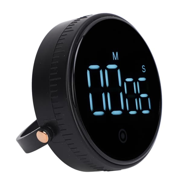 Digital køkkentimer LED-display, roterende, 3 lydstyrkeniveauer, justerbar, præcis, sort