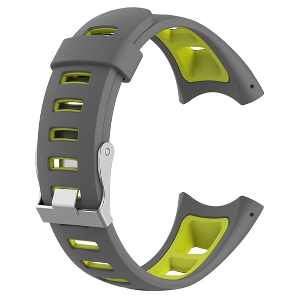 Silikonarmband för Suunto Quest/M1/M2/M4/M5, Grå+Grön, Justerbart, Andningsbart