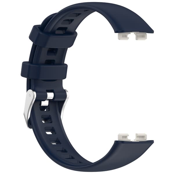 Silikoneurrem til Huawei Band 10/9/8, metalspænde, blød, behagelig, blå