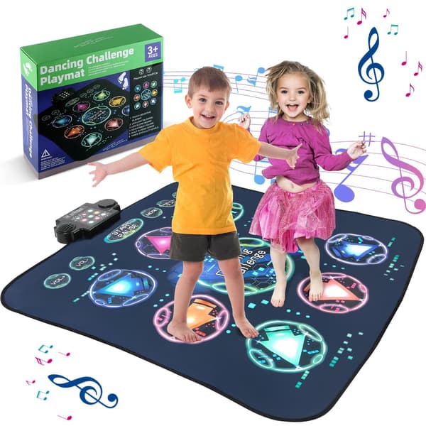 Dansematte for barn, pedagogisk sensor-musikkleke, fotpiano, gutter jenter, dinosaurmønster