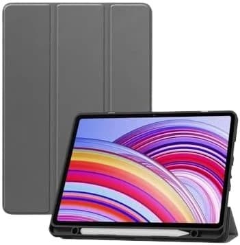 Tri-Fold Tabletetui til Xiaomi Redmi Pad 2 Pro 12.1\", Premium PU, Ridsefast, Sort