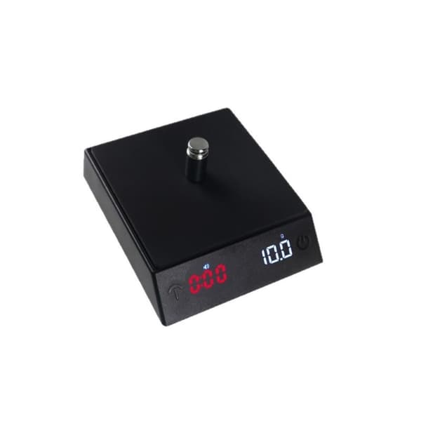 Præcisionskaffevægt 500g/0.01g med timer, LED-display, USB-C genopladelig, sort