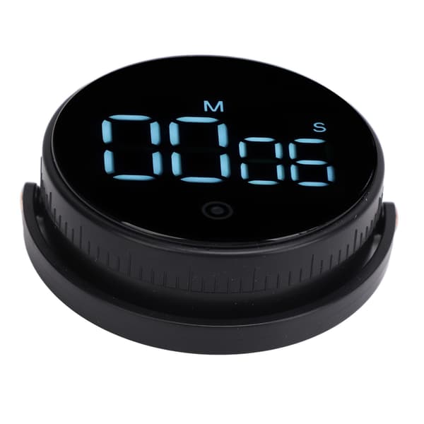 Digital køkkentimer LED-display, roterende, 3 lydstyrkeniveauer, justerbar, præcis, sort