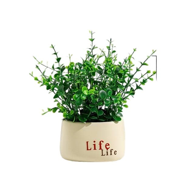 Kunstig blomsterbukett, holdbare plastblomster, hjemmeinnredning Eucalyptus Life Artificial Flower