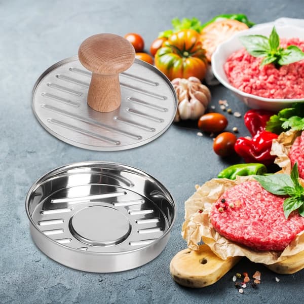 304 rustfrit stål hamburgerpresse bøfformer, burgerformværktøj til køkkenet