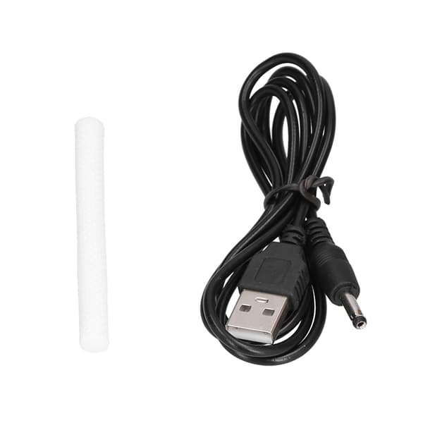 130 ml USB Aromaterapi Luftfuktare, Träkorn, 7 Färger LED-ljus, 5V 1A