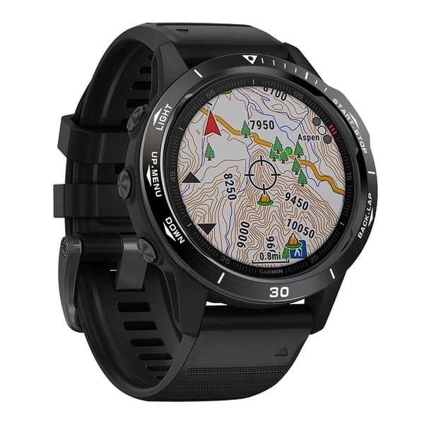 Rustfrit stålramme til Garmin Fenix 6, urrammedæksel, sort/hvid