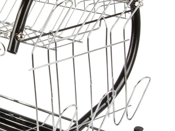 2-vånings diskställ med avrinningsbräda, stor kapacitet för tallrikar, skålar, glas