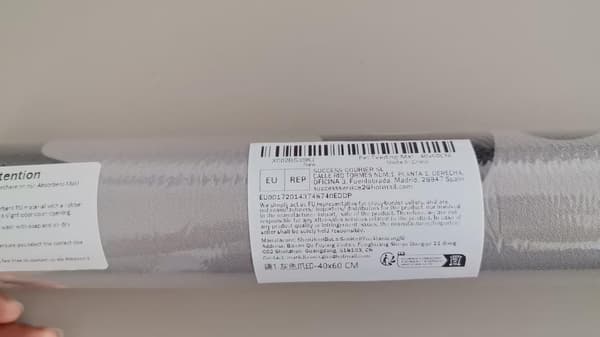 Absorberende vandtæt kæledyrsfodermåtte i gummi til hunde og katte, gulvmåtte til mad- og vandskåle. Grey 30×50 cm