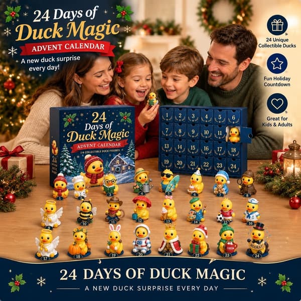 24 dager andemagi julekalender, samleobjekt andeoverraskelse blindboks, PVC PVC 3D