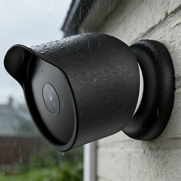 Silikonfodral för Google Nest Cam, svart, väderbeständigt skyddsfodral
