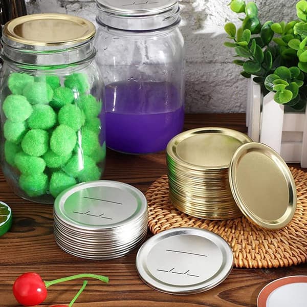 30 stk. 86 mm blikforseglingslåg til syltetøjsglas med bred mund, kompatible med Mason Jars, tilbehør til konservering