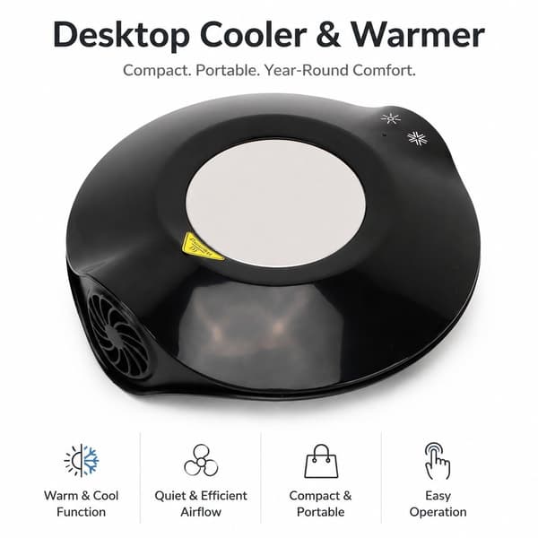 USB-drevet kopvarmer og -køler, elektrisk kaffevarmeplade, maks. 65°C