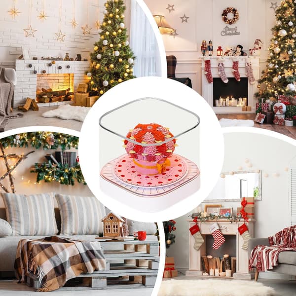 3D Kalender Papirskulptur Notisblokk, Roseblomst Skrivebordsdekor, 2026, 181 Sider
