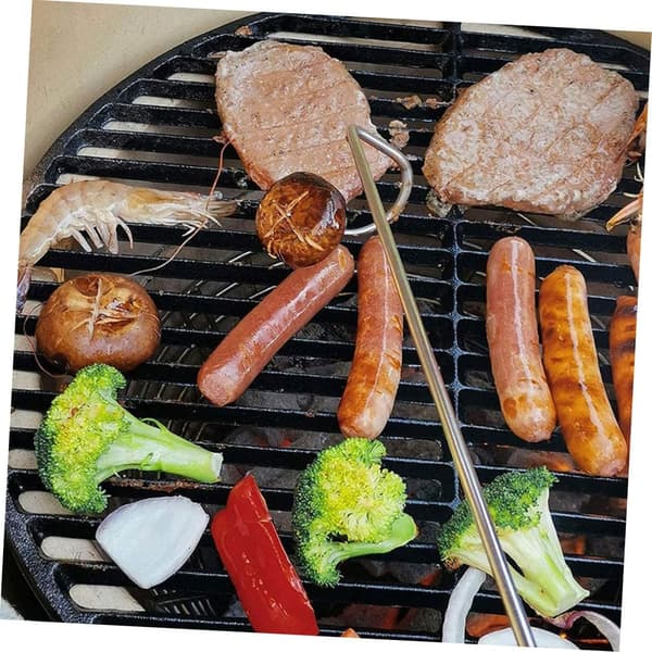 6 stk. kødgafler i rustfrit stål til grill, camping, churrasco 1pcs