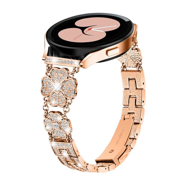 Klokkerem til Samsung Galaxy Watch 4 5 Active, rosa gull, 20 mm, sinklegering, 176 mm