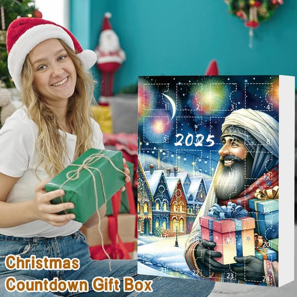Julepynt Adventskalender, Jesus, 24-dagers, Modell C, Akryl Nedtelling