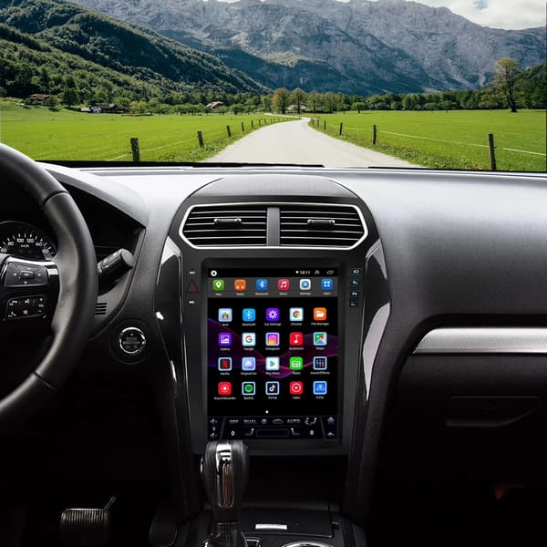 12,1\" Tesla Style Bilradio til Ford Explorer 2011-2019, Trådløs Apple CarPlay, Android 14, 8 Kerner