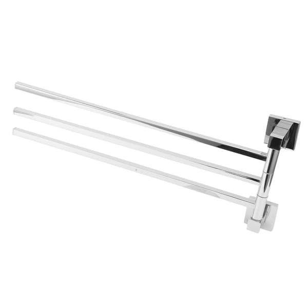 Håndklestativ i rustfritt stål, 180° roterbart, 3 stenger, badekåpeholder for baderom