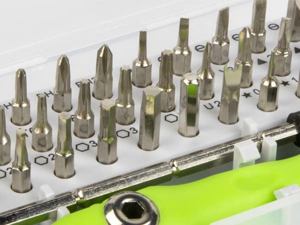 32-dele præcisionsskruetrækkersæt, grøn, Torx Phillips Hex, magnetiske bits, bærbart værktøjssæt