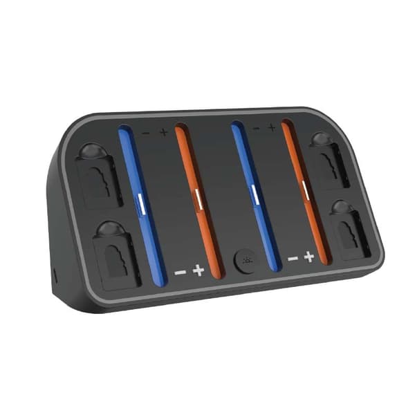 Vægmonteret ladestation til Nintendo Switch 2, RGB-lys, opbevaring til 4 enheder