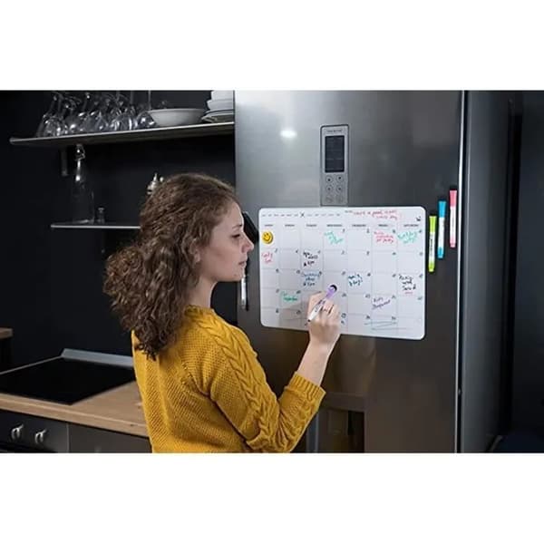 8-pack whiteboardpennor, fin spets, magnetiska, med suddgummi