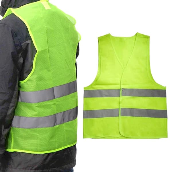 Reflekterande säkerhetsväst för barn och vuxna, grön, hög synlighet, polyester, utomhuslöpning cykling Barn - Grön