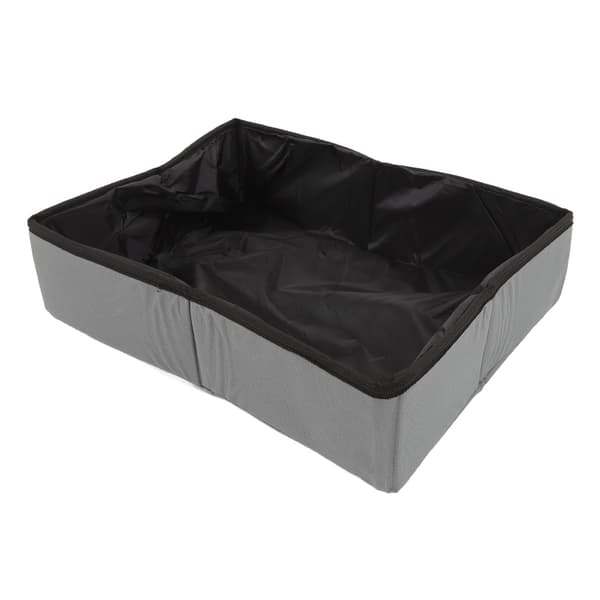 Sammenleggbar kattedo, vanntett stoff, bærbar for reise, grå - 40*30*10cm