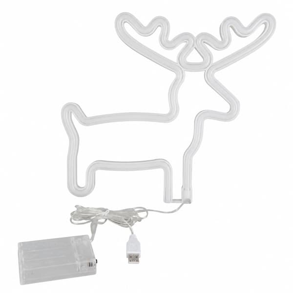 Gul Hjorteformet Neonlysskilt, Søt Dekorativ Lampe til Julebursdagsfest