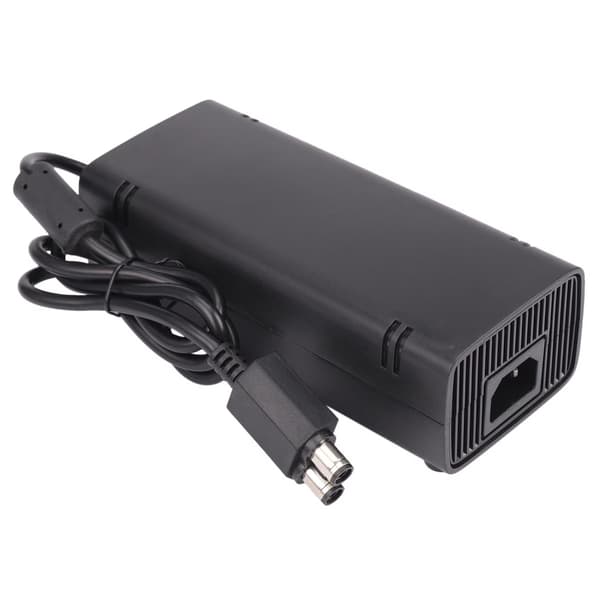 Xbox 360 Slim AC-adapter 135W strømforsyning, sort, overopladnings- og overophedningsbeskyttelse