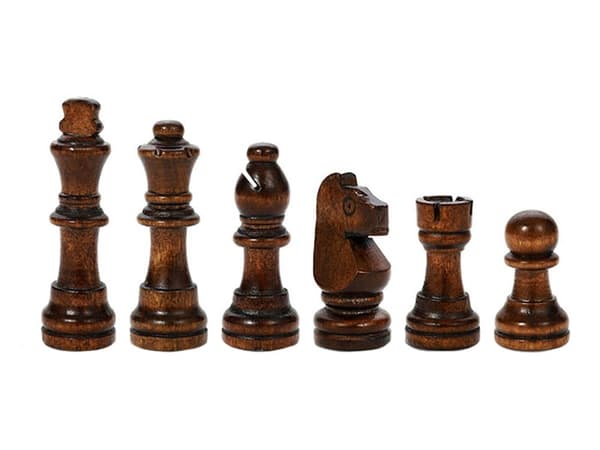 3-i-1 Sjakk, Dam og Backgammon Sett i Tre, Klassisk Brettspill for Voksne og Barn