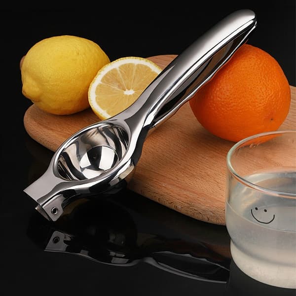 Manuel citronpresse, rustfrit stål, sølv, citruspresser, nem at rengøre