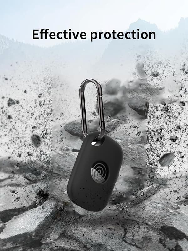 Silikoneetui til Tile Pro 2024 Bluetooth Tracker, Stødsikkert, med Nøglering, 2-pak