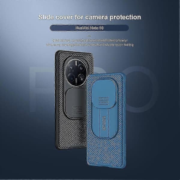 CamShield Pro-deksel for Huawei Mate 50, med skyvbart kameradeksel, hard PC+TPU-deksel