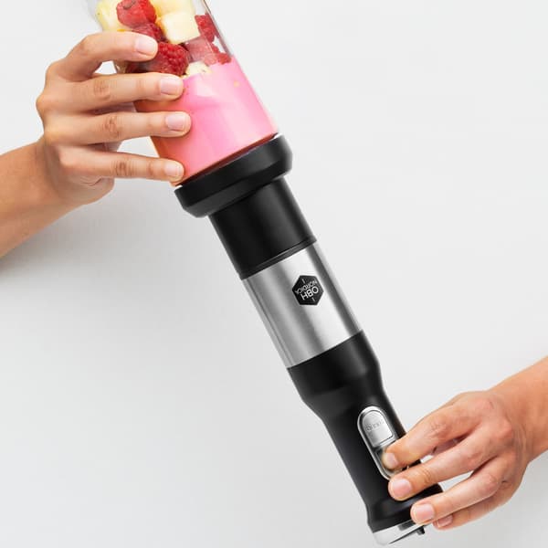 Stavmikser sett 850W, 2-i-1 med blender og take-away flaske, rustfrie stålblader