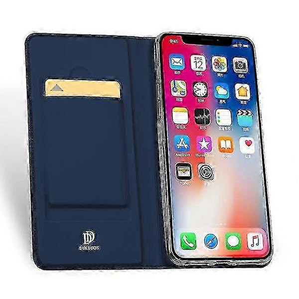 Apple iPhone XS Max PU-kotelo korttitaskulla - Sininen