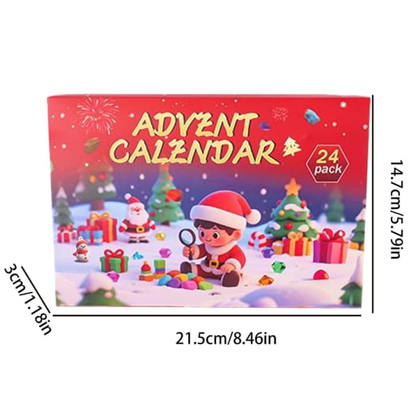 Krystall-adventskalender 24-dagers nedtelling til jul, 2025, reflekterende festlig dekor