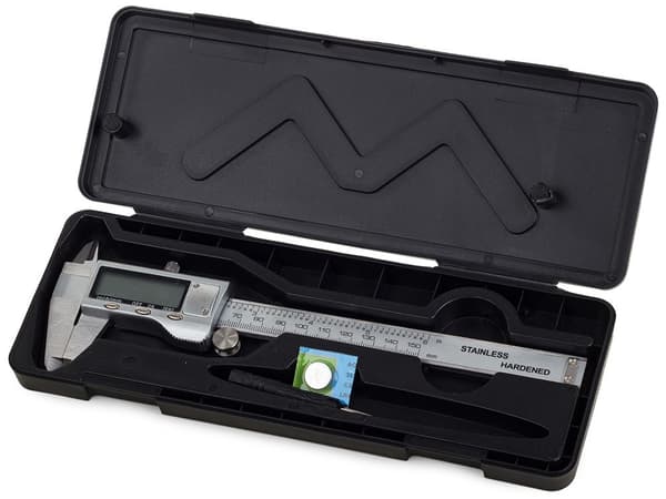 Digitalt skjutmått 0-150 mm, rostfritt stål, 0,02 mm noggrannhet, elektronisk mikrometer