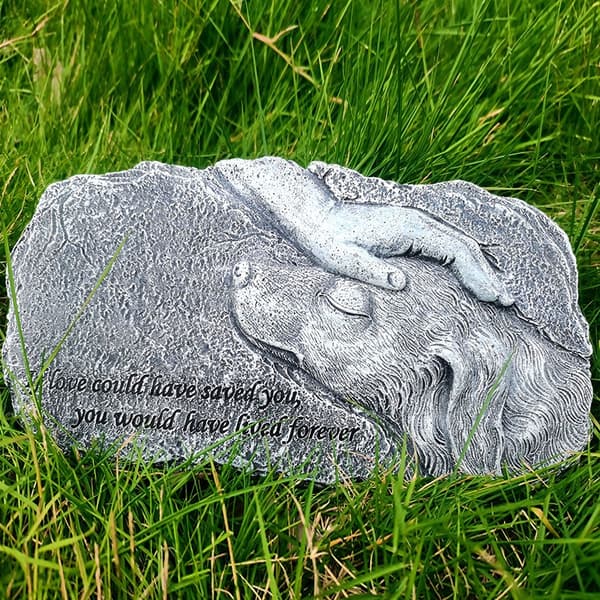 Kæledyrs mindesten i harpiks, håndlavet katte- og hundeengelpynt, havestatue, klippefarve