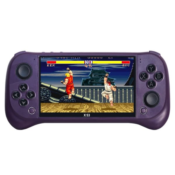 5.1\" IPS Håndholdt Spillekonsol, Open-Source Retro Konsol, Bærbar til Børn og Voksne purple